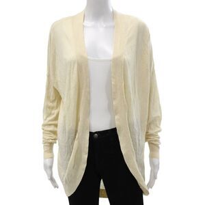 Theory Unisex Cardigan Sweater Beige Long Sleeve Size S